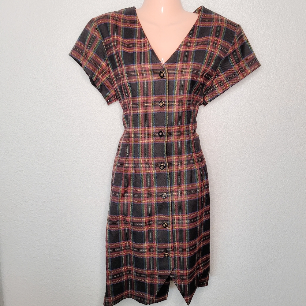 Vintage La Belle Plaid Dress